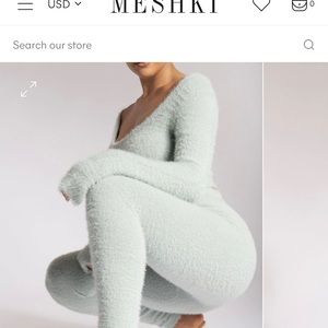 Meshki plush leggings/ pants size S
